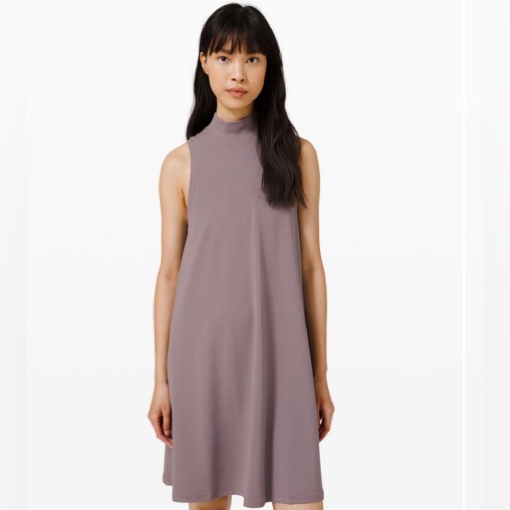 lululemon athletica Sleeveless High-Neck A-Line Dress in Mauve